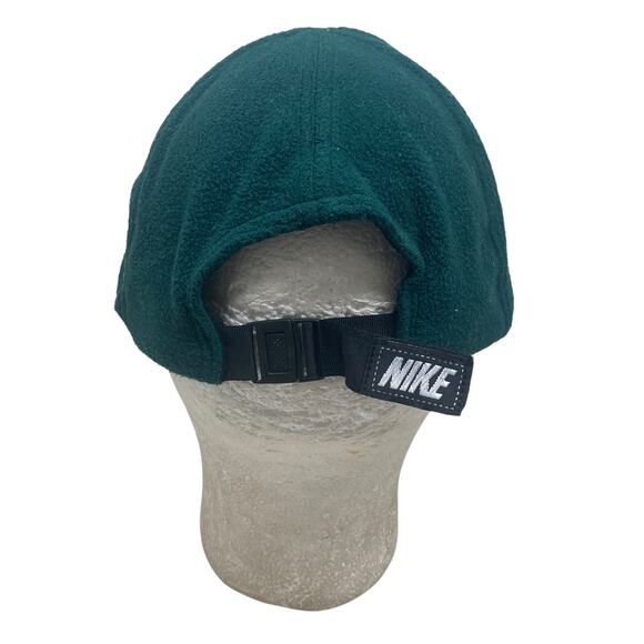 Vintage Nike Fleece Hat Mens One Size Forrest Green Adjustable - Picture 2 of 11